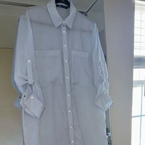 Zara button down shirt dress